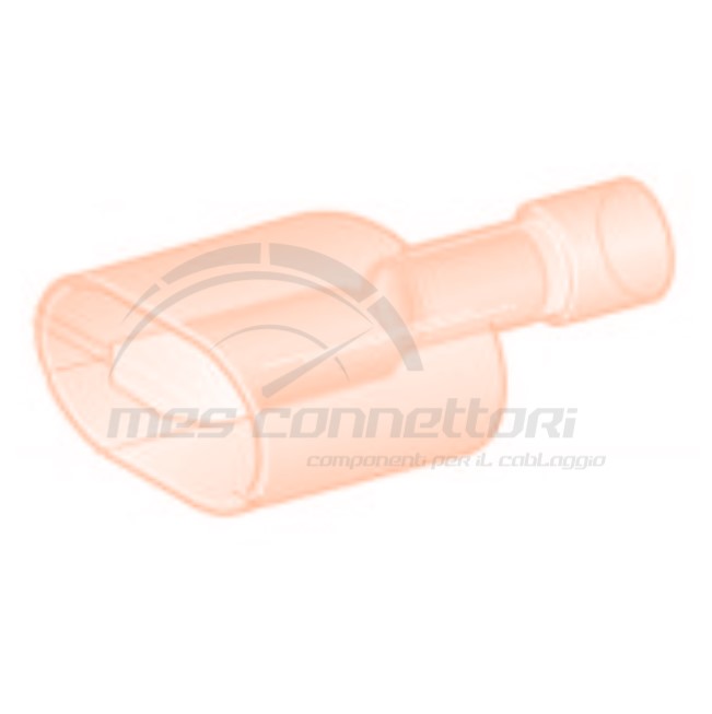 faston maschio tutto isolato rosso 6.3x0.8 sez. 0.25-1.5