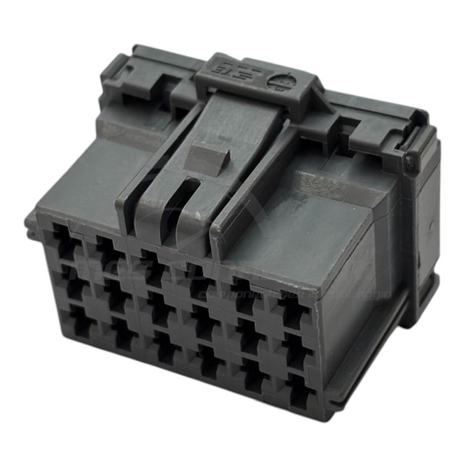 connettore tyco serie MCP 2.8 - 18 vie p.f. grigio