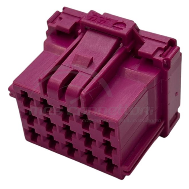 connettore tyco serie MCP 2.8 - 15 vie p.f. viola