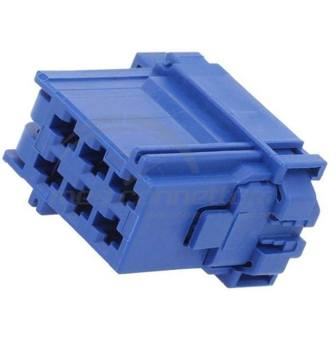 connettore tyco serie MCP 2.8 - 6 vie p.f. BLU