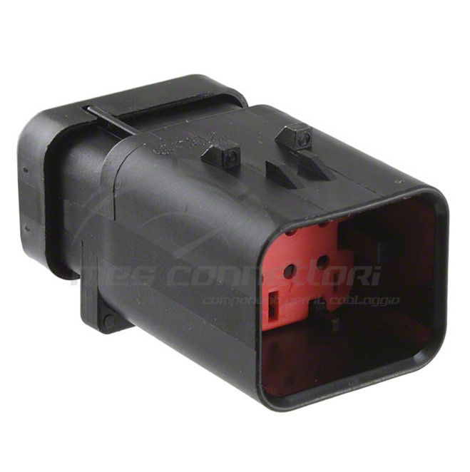 connettore tyco serie AMPSEAL 16 - 8 vie p.m secondary lock ROSSO std