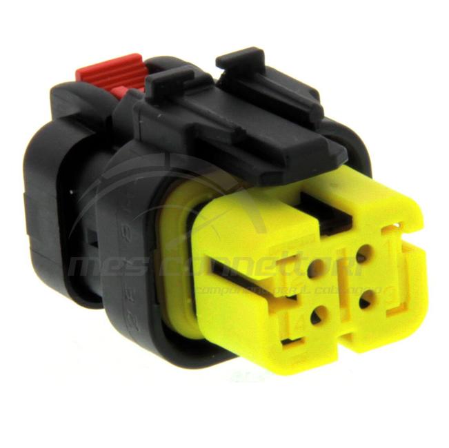 connettore tyco serie AMP-SEAL 16 - 4 vie p.f. secondary lock giallo