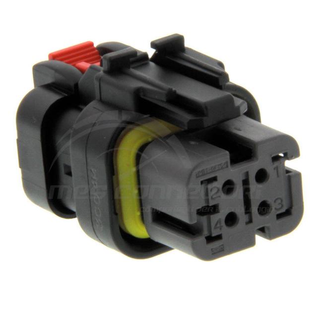 connettore tyco serie AMP-SEAL 16 - 4 vie p.f. secondary lock grigio