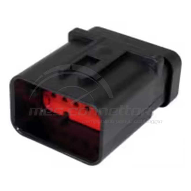 connettore tyco serie AMPSEAL 16 - 12 vie p.m. secondary lock ROSSO