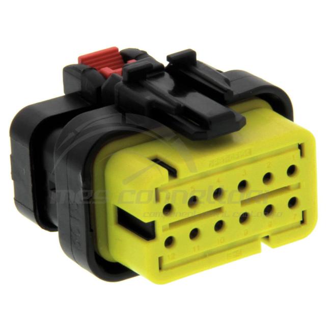 connettore tyco serie AMP-SEAL 16 - 12 vie p.f. secondary lock giallo