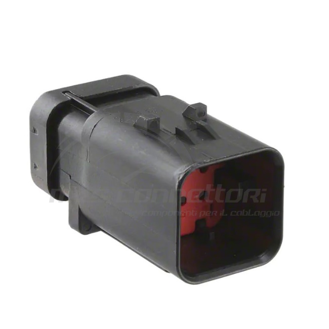 connettore tyco serie AMPSEAL 16 - 6 vie p.m. secondary lock ROSSO