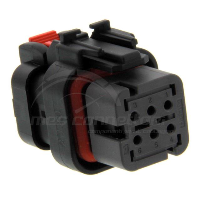 connettore tyco serie AMP-SEAL 16 - 6 vie p.f. secondary lock grigio