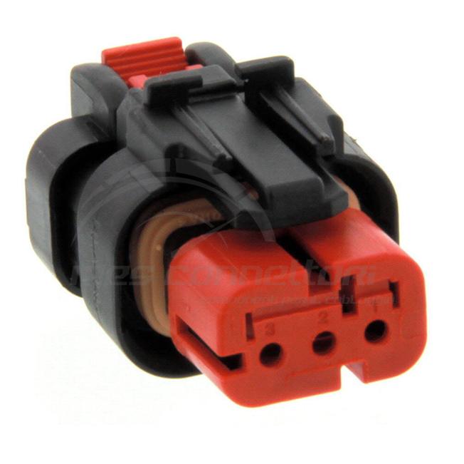 connettore tyco serie AMP-SEAL 16 - 3 vie p.f. secondary lock rosso
