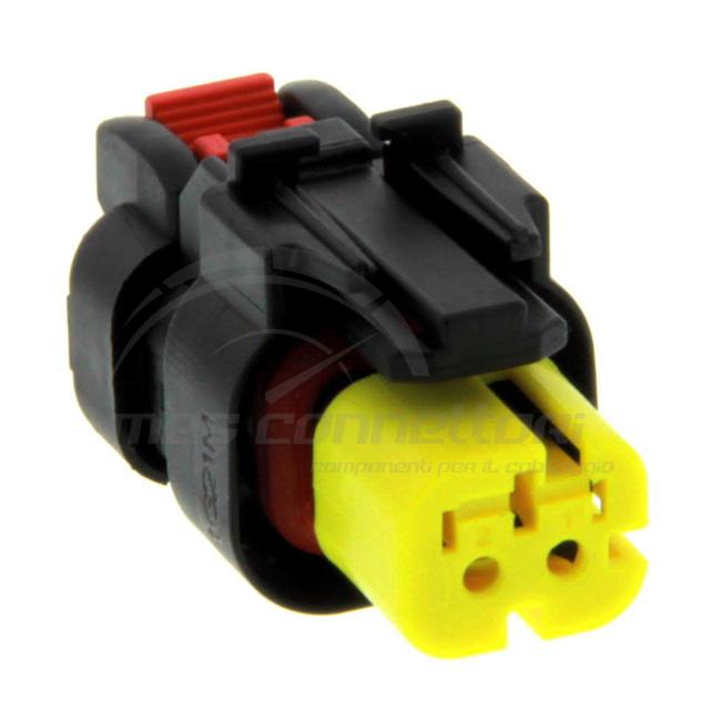 connettore tyco serie AMP-SEAL 16 - 2 vie p.f. secondary lock giallo