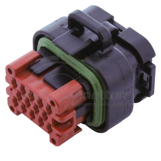 connettore tyco serie amp-seal - 14 vie p.f. nero