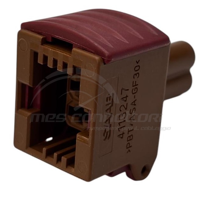 connettore tyco serie saab - 2 vie p.f. marrone