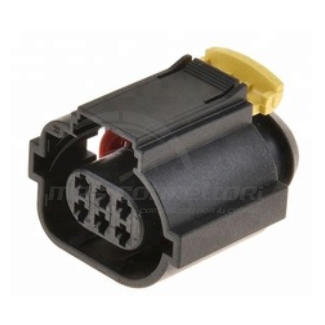 connettore tyco serie micro-timer - 6 vie p.f. nero