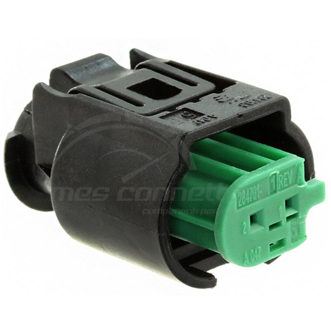 connettore tyco serie MQS - 2 vie p.f. con secondary lock verde