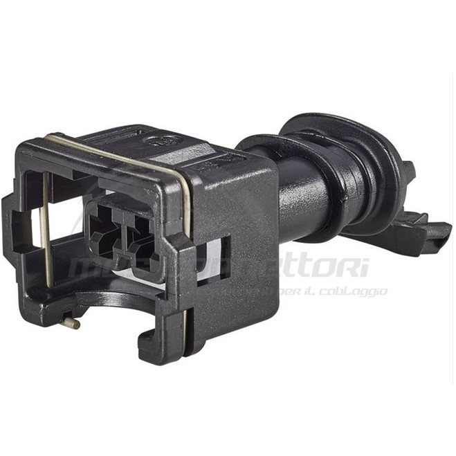 connettore tyco serie JPT 2.8 - 2 vie p.f. compatto con serracavo