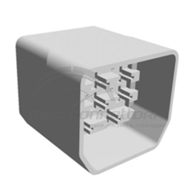 connettore tyco serie porta faston 6.3 - 11 vie p.m. nero