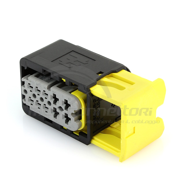 connettore tyco serie HDSCS 1.5-2.8 - 10 vie p.f. inserto grigio - gruppo D