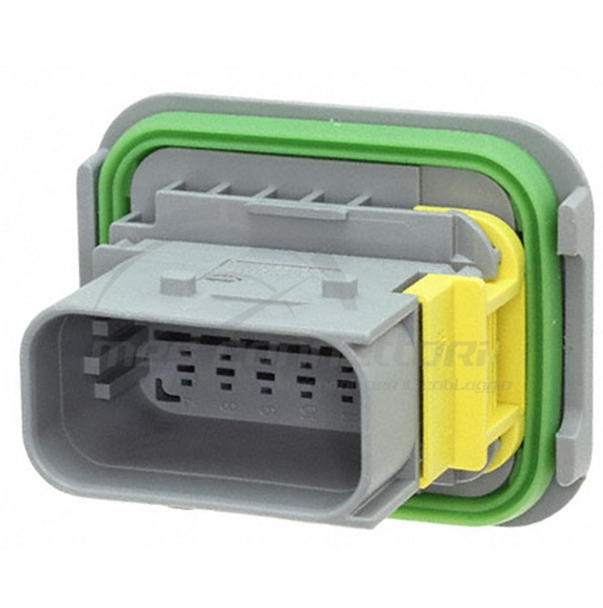 connettore TYCO serie HDSCS 1.5 da pannello - 12 vie p.m. grigio - gruppo D