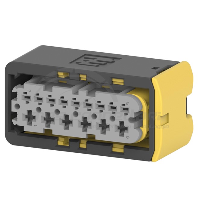 connettore tyco serie hsdcs 1.5-2.8 - 15 vie p.f. inserto grigio - gruppo E