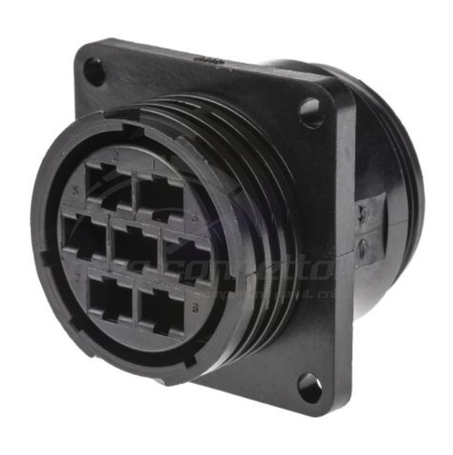 connettore tyco serie CPC di potenza - 7 vie taglia 23 p.f. da pannello