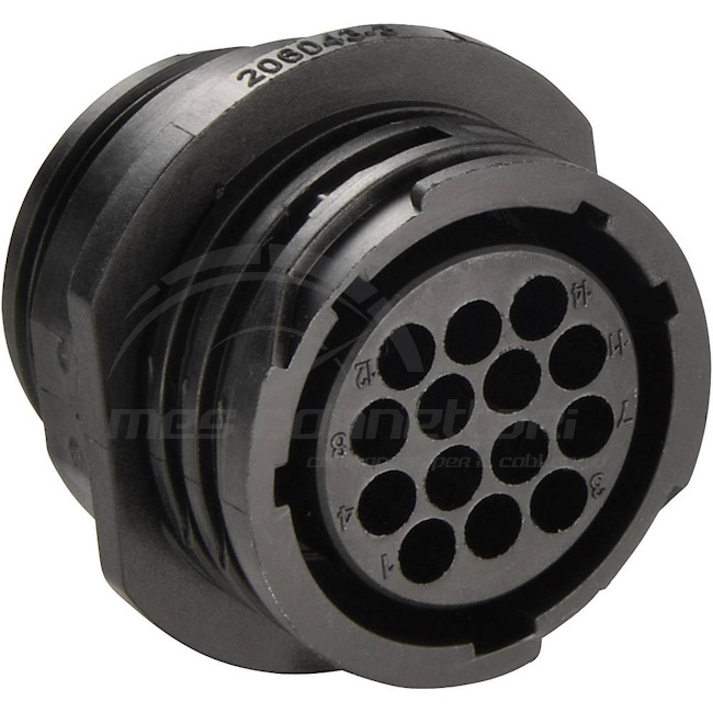 connettore tyco serie cpc - 14 vie p.f. volante taglia 17