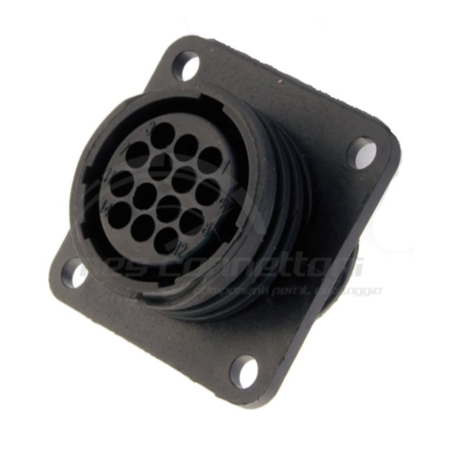 connettore TYCO SERIE CPC - 14 vie p.f. da pannello taglia 17