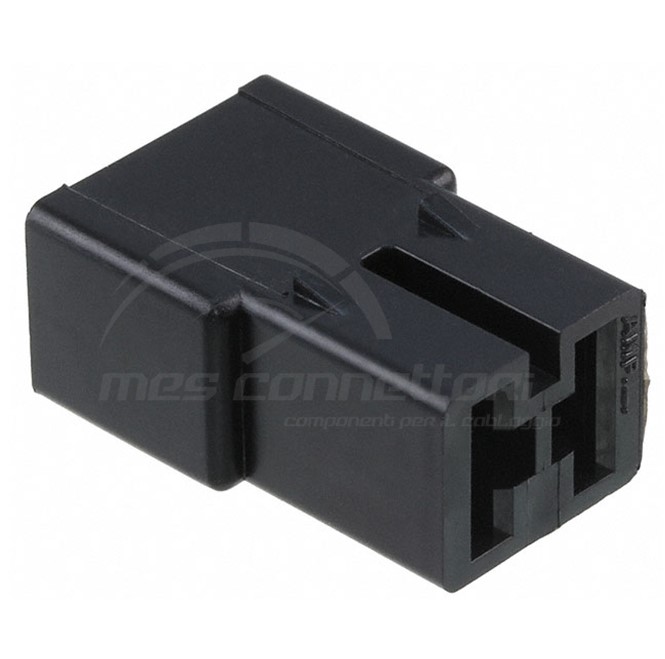 connettore tyco serie porta faston 6.3 - 2 vie p.f. nero