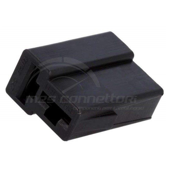 connettore tyco serie porta faston 6.3 - 2 vie p.f. a 'T' nero