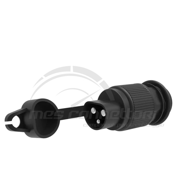 spina 3 poli 12V fissaggio a pannello - porta maschio 32A