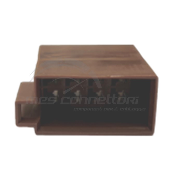 connettore tyco iso autoradio - 8 vie p.m. polarizzazione laterale marrone