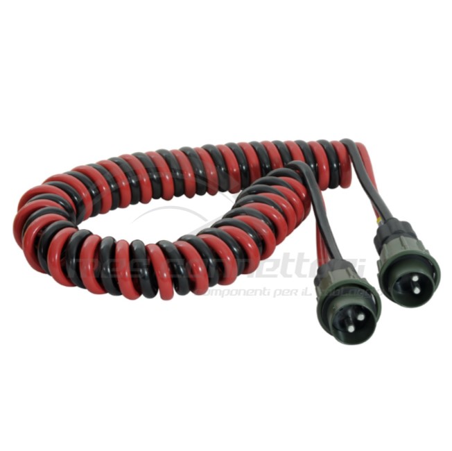cavo spiralato doppio rosso-nero 35 mmq lunghezza 4mt. con spine