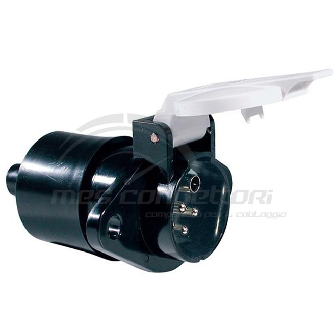 presa 7 poli in plastica 24 volt 6 contatti maschi + 1 contatto femmina (S)