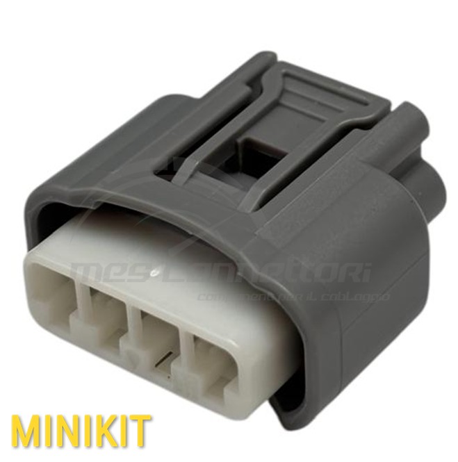 kit connettore YAZAKI serie 2.3II (090II) - 4 vie p.f. sealed grigio