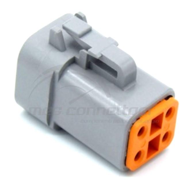 connettore amphenol serie ATP - 4 vie p.f. con secondary lock