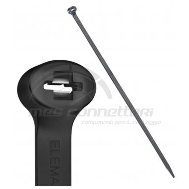 fascetta con doppio dentino metallico 360x7.5 nera