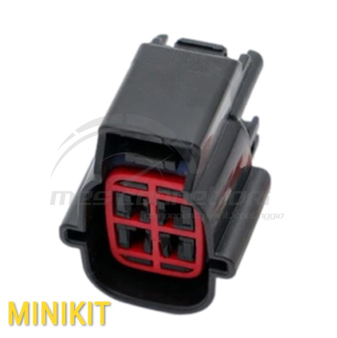 KIT connettore yazaki serie E 1.5 mm (060) - 4 vie p.f. sealed nero