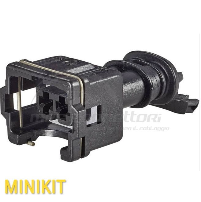 kit connettore tyco serie JPT 2.8 - 2 vie p.f. compatto con serracavo
