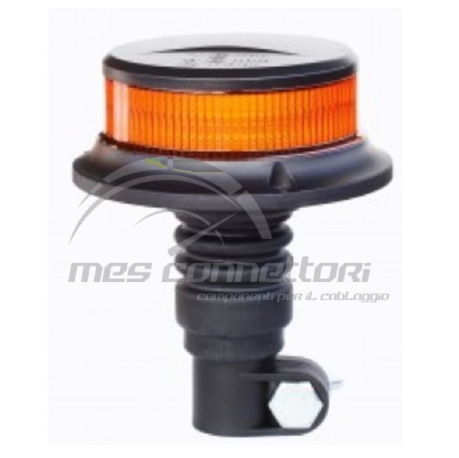 lampeggiante mini 18 led ambra 12-24v attacco a palo d. 109mm