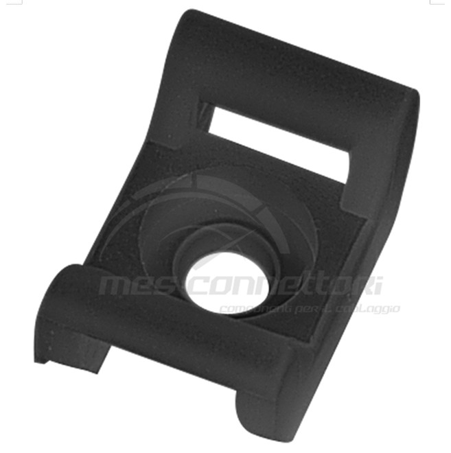 supporto a sella in nylon nero per fascetta lunghezza max 5mm