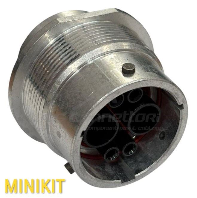 kit connettore deutsch serie HD30 size 18 - 6 vie p.m. da pannello