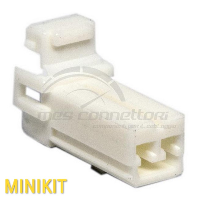 Kit connettore tyco serie multilock 070 - 2 vie p.f. bianco