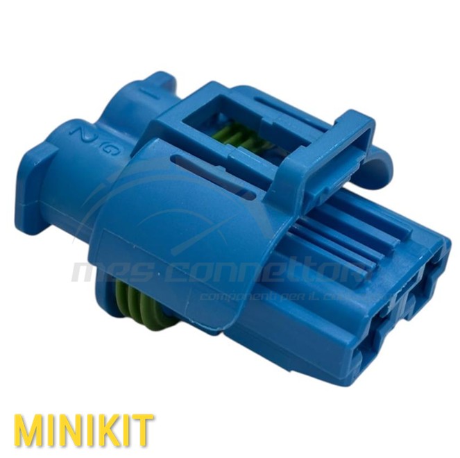 Kit connettore tyco serie NG1 8mm - 2 vie p.f. blu stagno