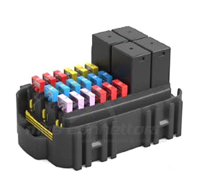 modulo MTA stagno per 30 fusibili mini o 10 ultra micro relè (terminali f280wp)