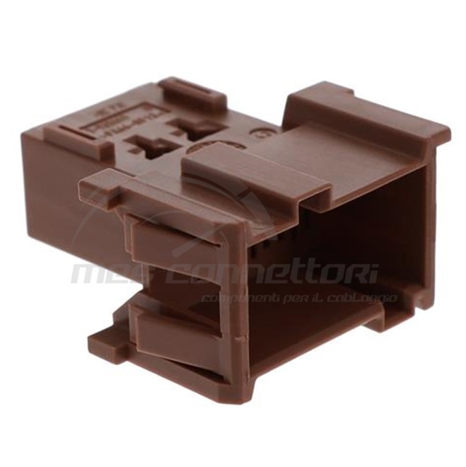 connettore tyco serie jpt 2.8 - 6 vie p.m. marrone