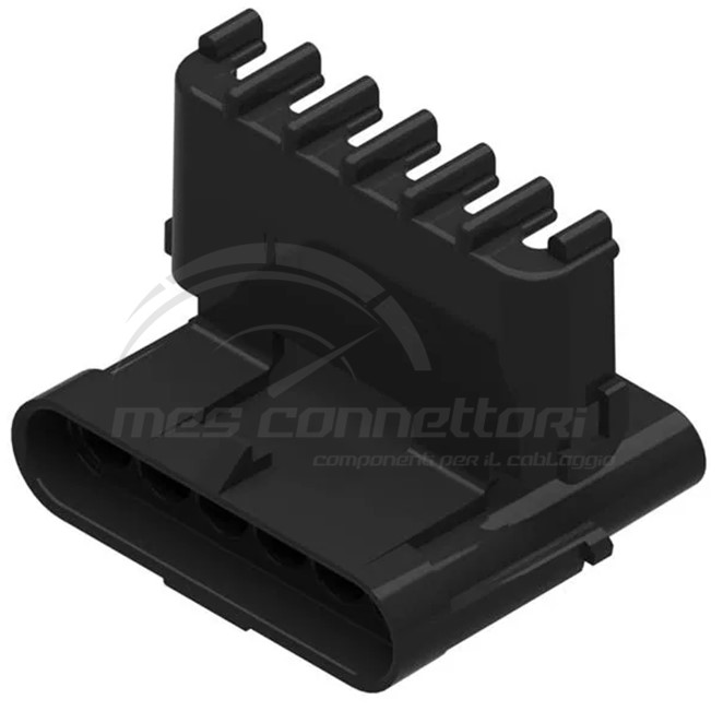 kit connettore delphi weather-pack serie 280 - 6 vie p.m. (fila singola)