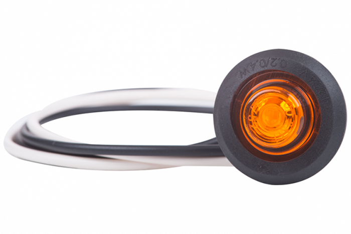 luce LED di posizione laterale 12/24V colore arancio d.19mm