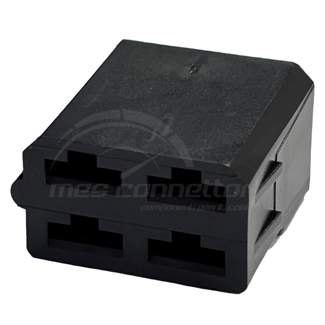 connettore tyco serie porta faston 6.3 - 4 vie p.f. NERO