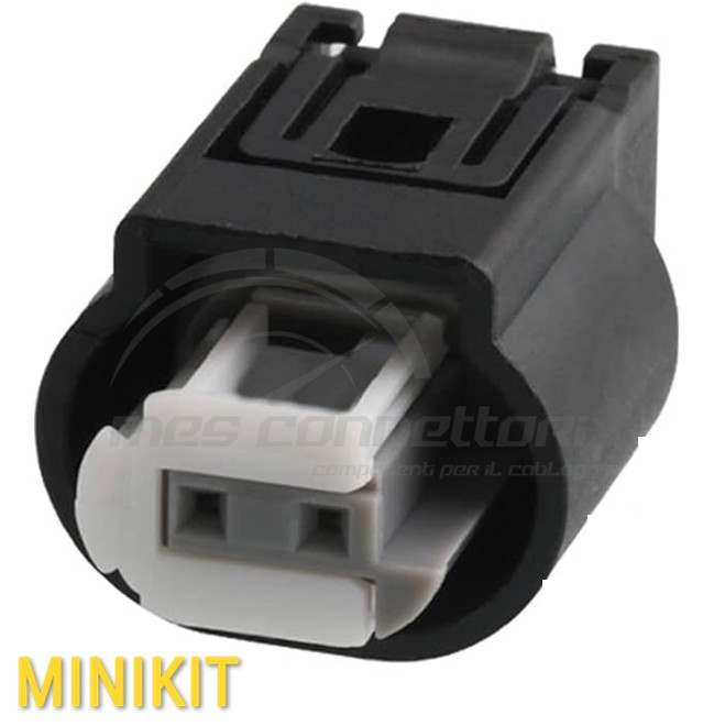 Kit connettore tyco serie MQS - 2 vie p.f. bianco-grigio