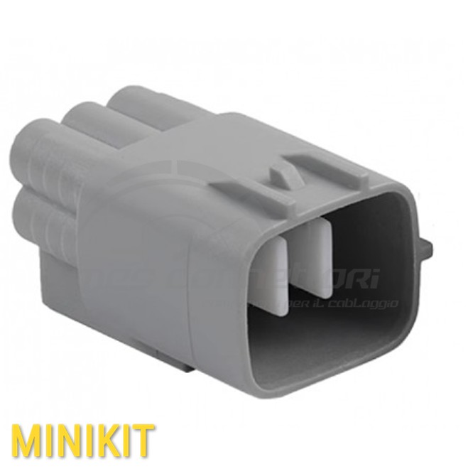 Kit connettore Sumitomo serie TS 2.3 mm (090) - 6 vie p.m. sealed grigio
