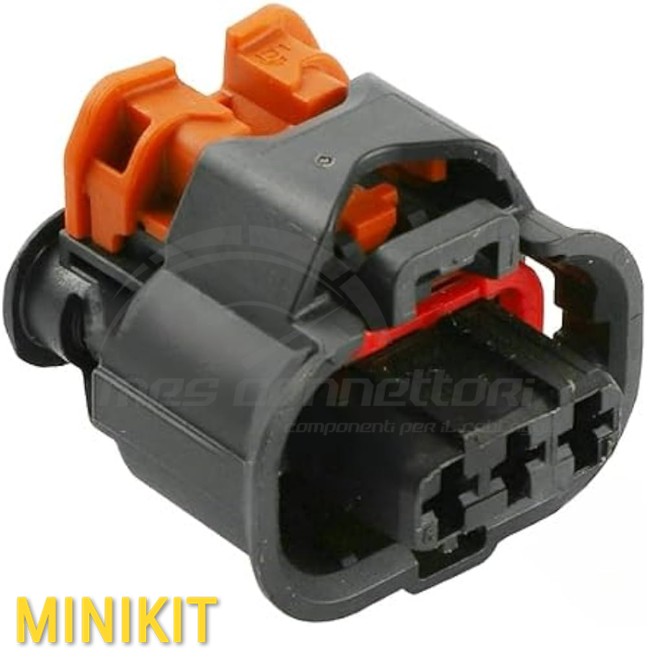 KIT connettore APTIV serie DCS 2-2.8 - 3 vie p.f. per iniettori