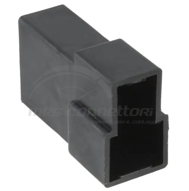 connettore tyco serie porta faston 6.3 - 2 vie p.m. a 'T' NERO
